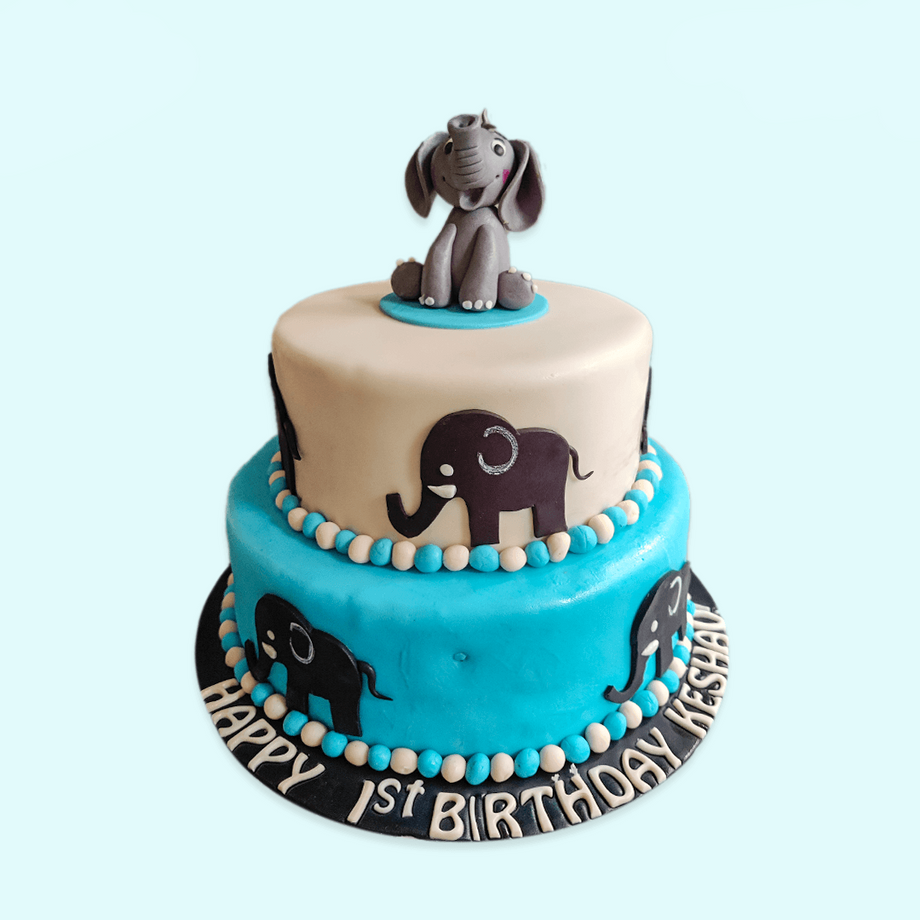 Elephant Theme Cake Kids Birthday Party Stock Photo 1239848857 |  Shutterstock