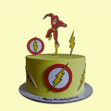 The Flash Logo Lightning Bolt Edible Cake Topper Image ABPID05068 – A  Birthday Place