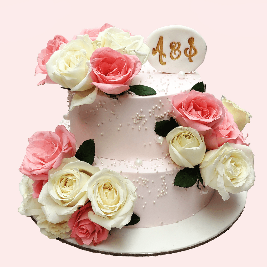 Rose Theme Birthday Cake
