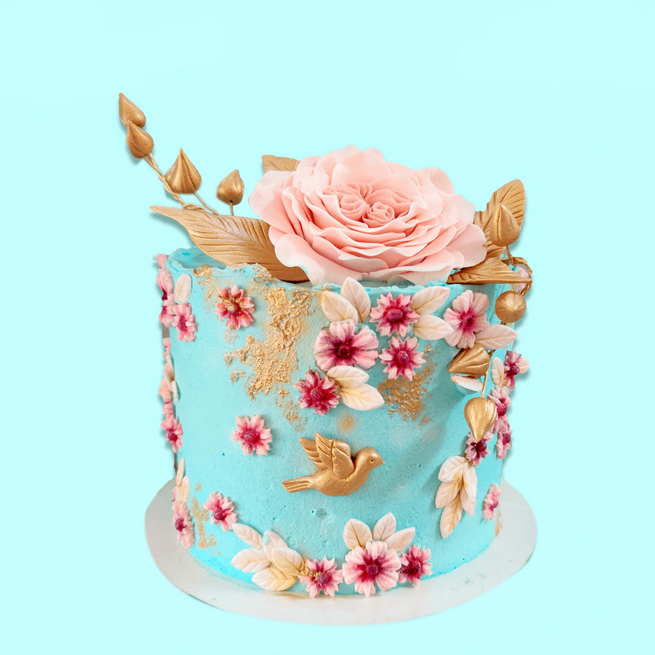 Birthday Wishes Flower Cake™ Coastal | 1800Flowers.com - 166259