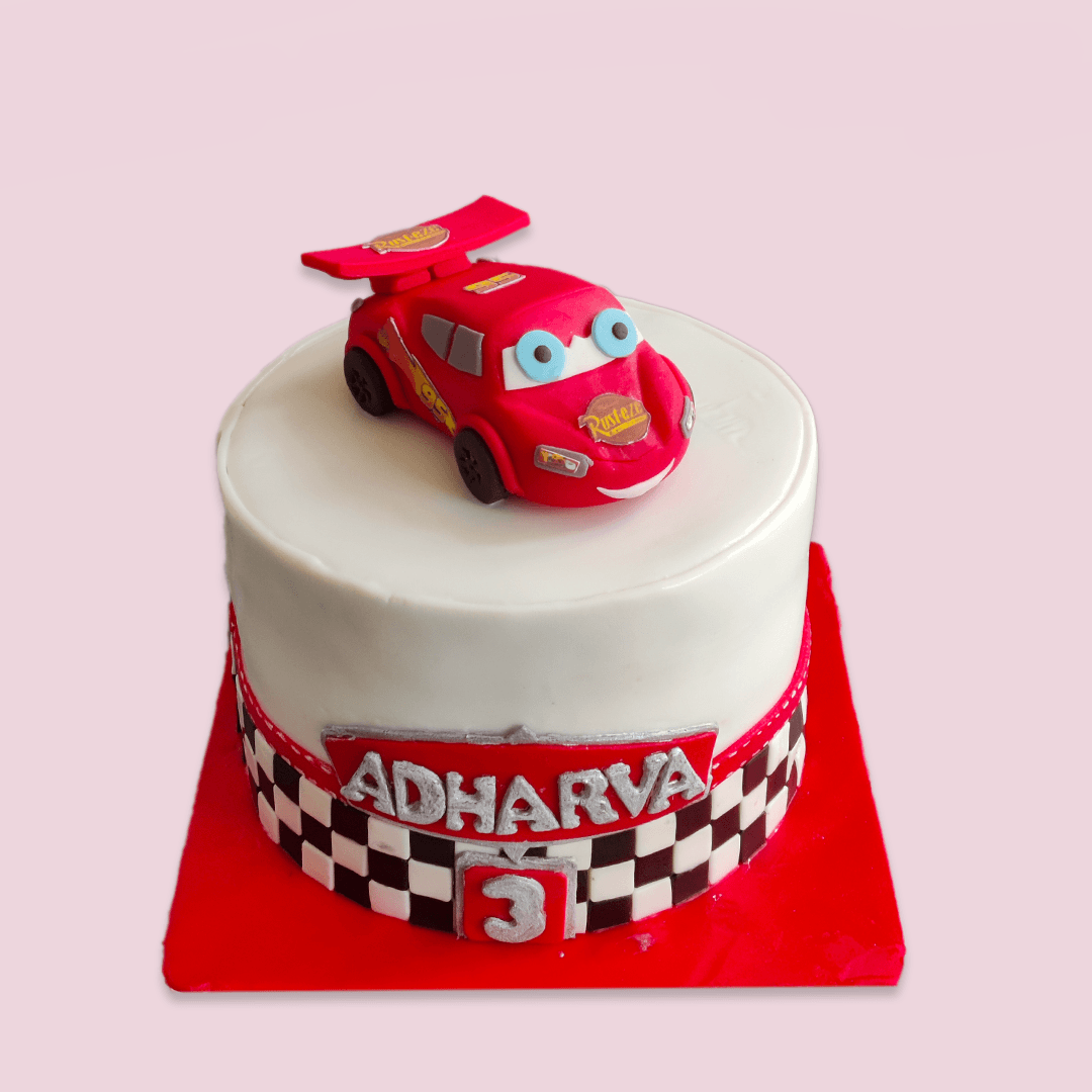 Lightening mcqueen cake tutorial/ how to make Lightening mcqueen/ how to  cover a cake with fondant? - YouTube