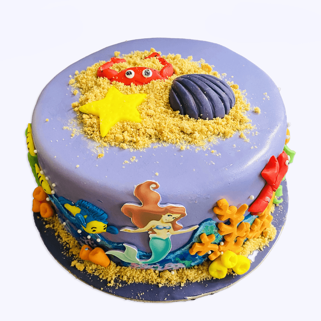 MERMAID Birthday Cake Buttercream | Little Mermaid Cake Tutorial - YouTube