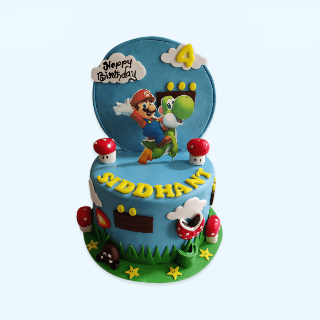 Super Mario Luigi Kids Photo Picture Boy Birthday Cake