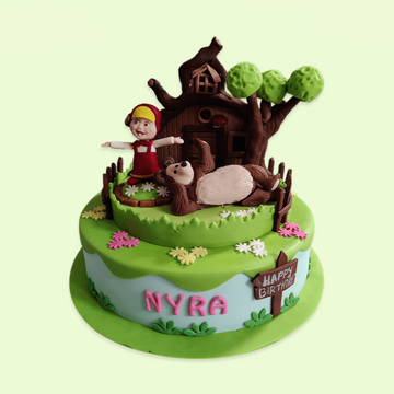 Masha and the Bear cake|masha and the bear theme cake malayalam - YouTube