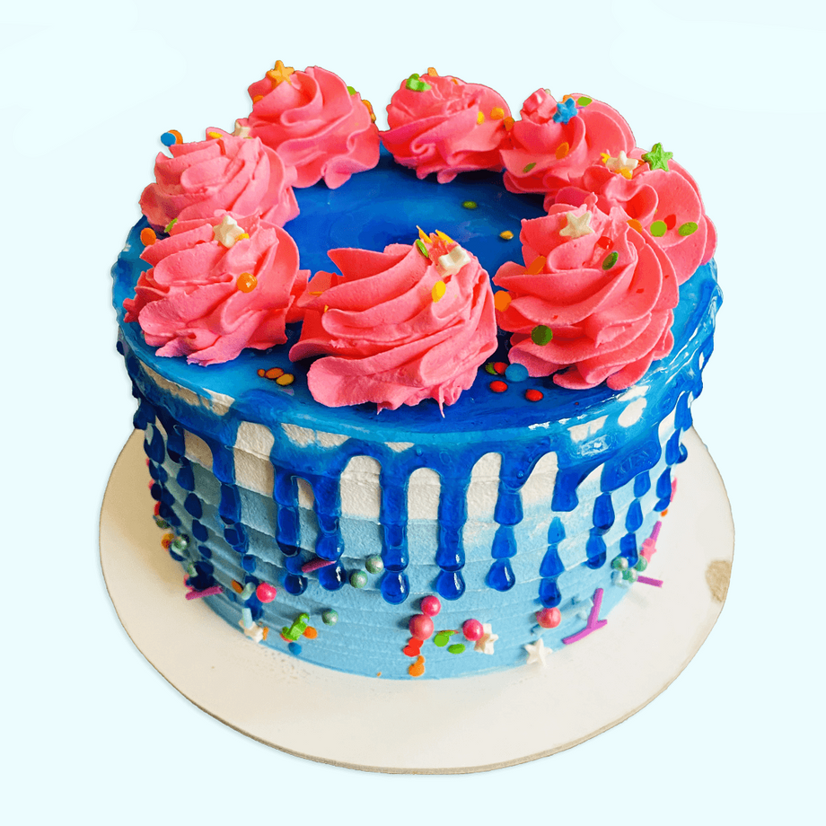 Lion Brand Flikka Yarn, 196yd Birthday Cake, Bright Pink, Blue, Purple