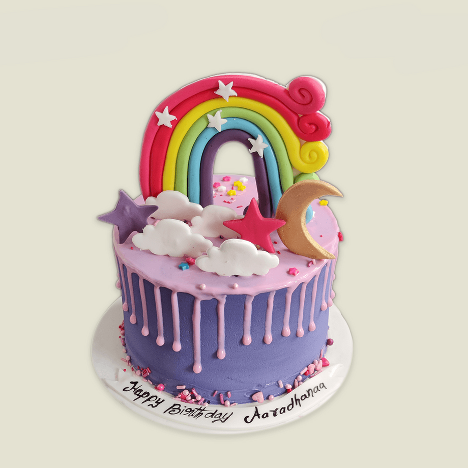 Shop for Fresh Unicorn Theme Rainbow Cake online - Dharmapuri