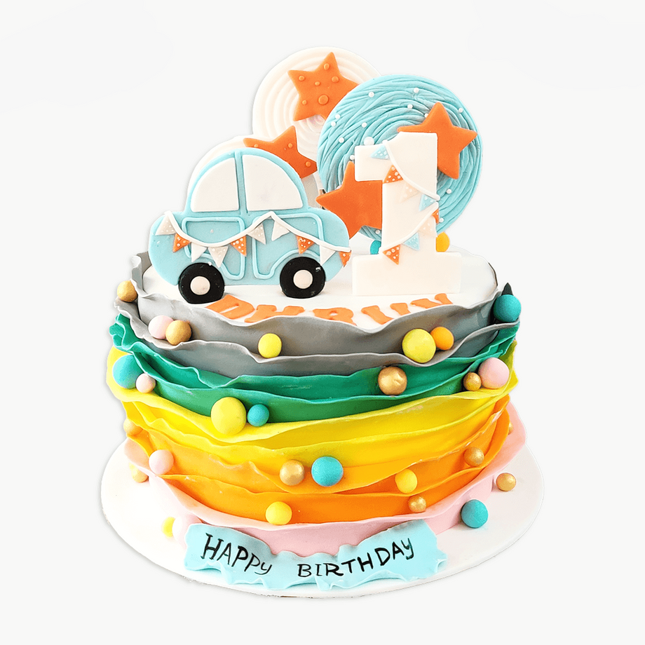 Car Cake - Car Birthday Cake (Recipe and Tutorial)- Veena Azmanov