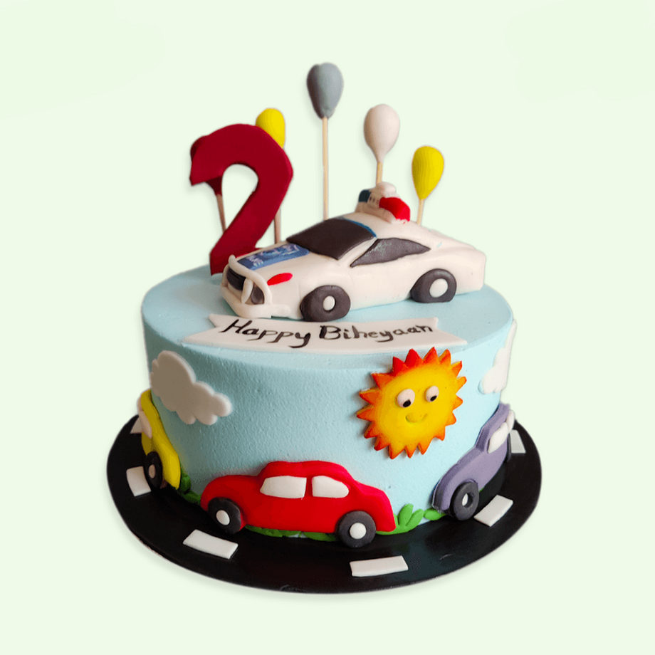 Buy Car Themed BDay Poster Cake-The Unstoppable