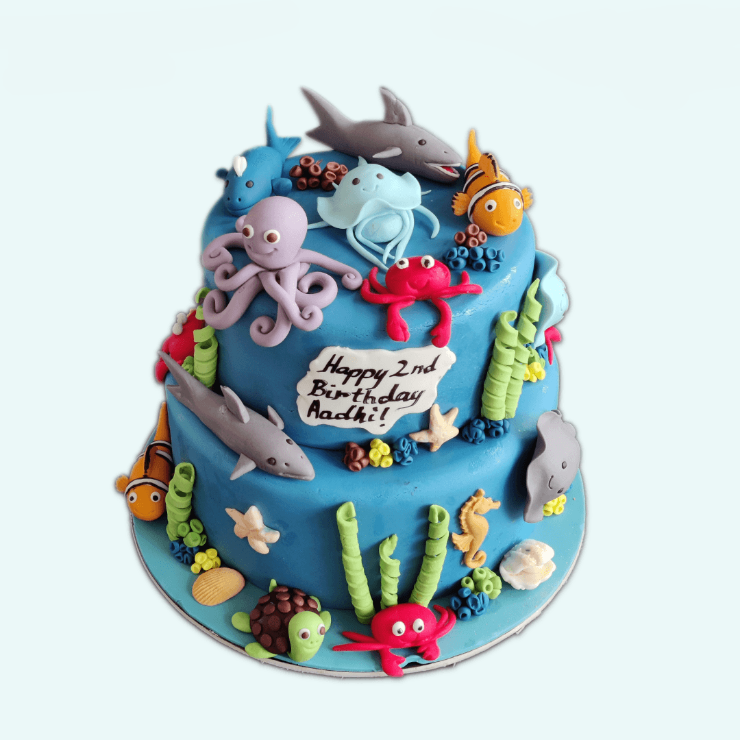 Animal Birthday Cake & Sea Creatures Birthday Cake - OneCakeDown